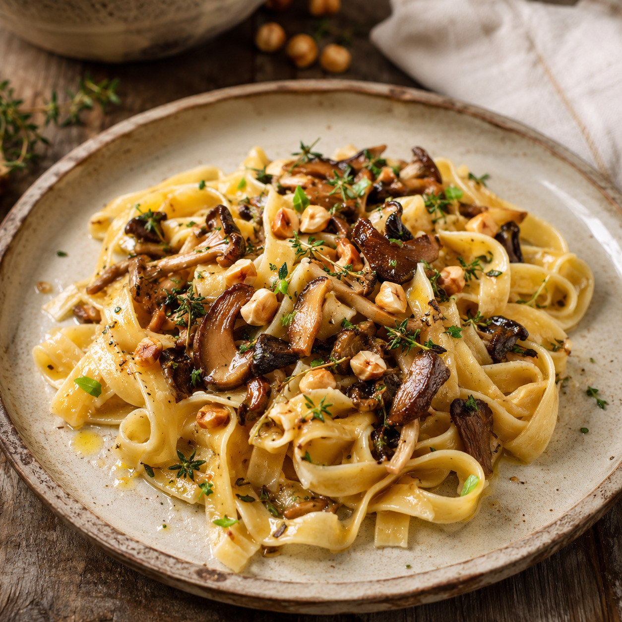 Pasta con setas